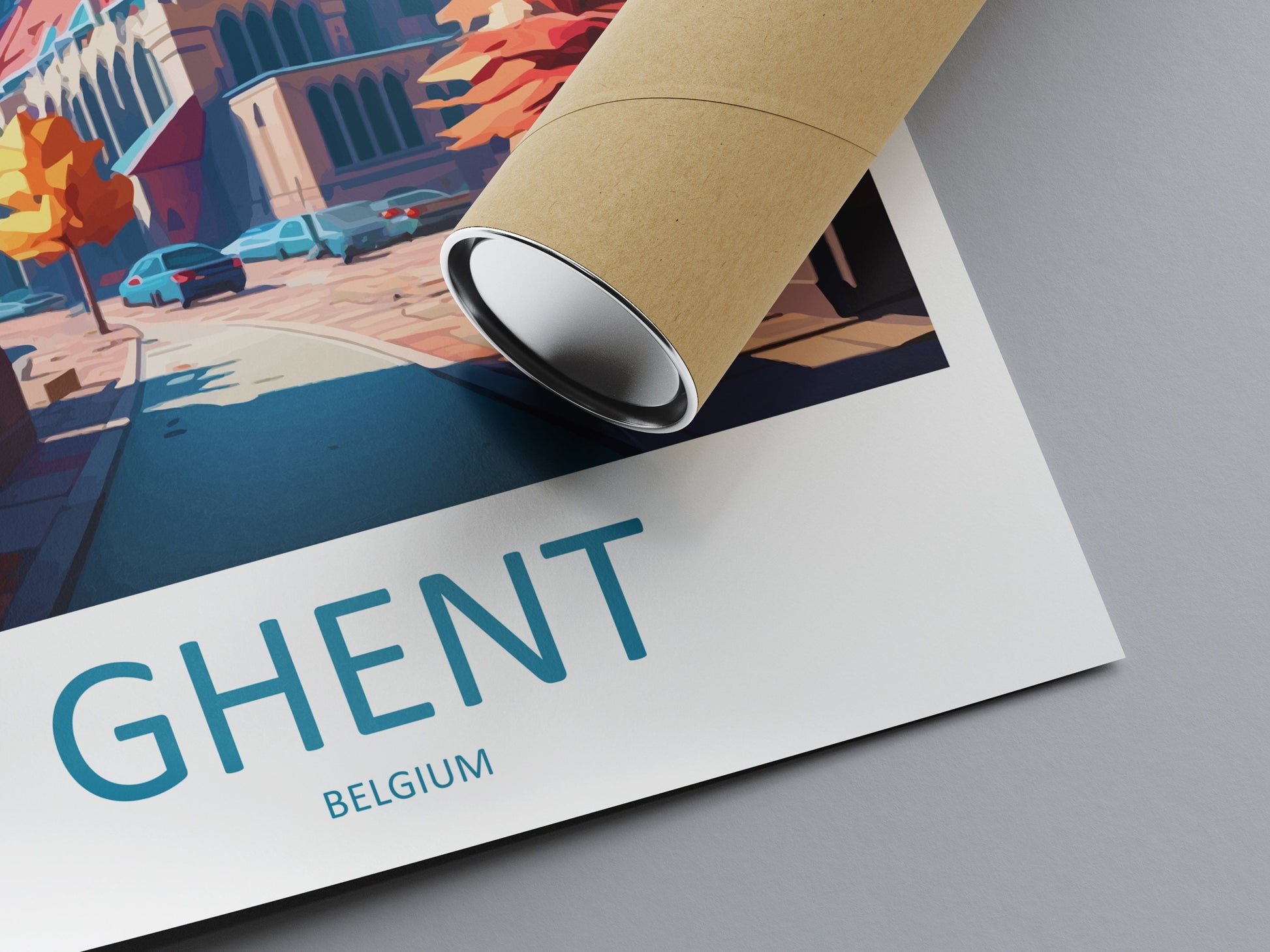 Ghent Travel Print Wall Art Ghent Wall Hanging Home Décor Ghent Gift Art Lovers Belgium Art Lover Gift Ghent Wall Décor