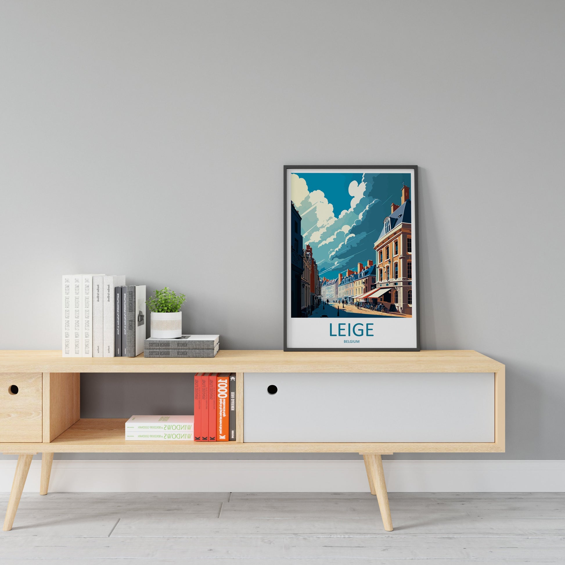 Leige Travel Print Wall Art Leige Wall Hanging Home Décor Leige Gift Art Lovers Belgium Art Lover Gift Leige Wall Décor
