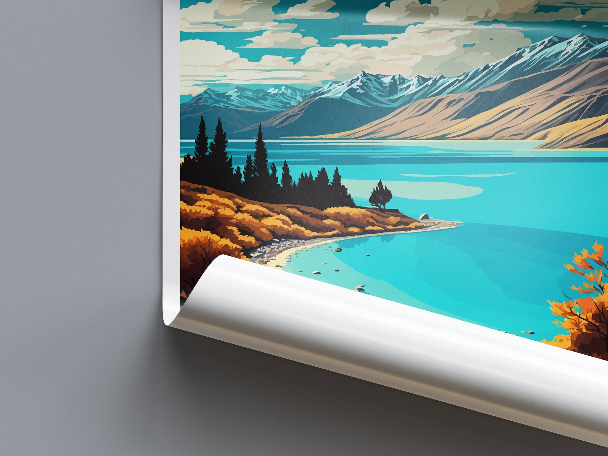 Lake Pukaki Travel Print Wall Art Lake Pukaki Wall Hanging Home Décor Lake Pukaki Gift Art Lovers New Zealand Art Lover Gift Print Art