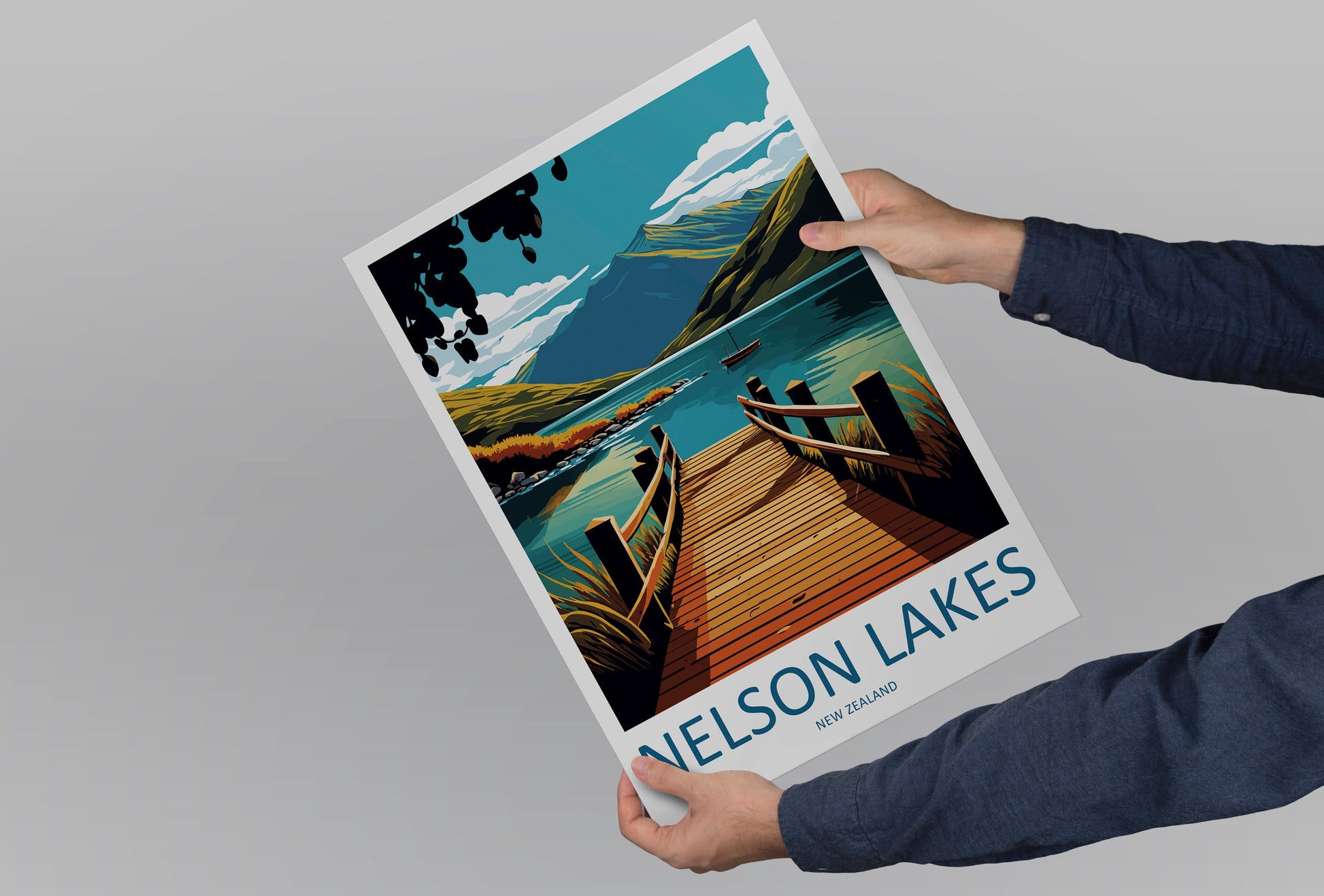 Nelson Lakes Travel Print Wall Art Nelson Lakes Wall Hanging Home Décor Nelson Lakes Gift Art Lovers New Zealand Art Lover Gift Print Art