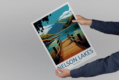 Nelson Lakes Travel Print Wall Art Nelson Lakes Wall Hanging Home Décor Nelson Lakes Gift Art Lovers New Zealand Art Lover Gift Print Art