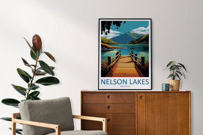 Nelson Lakes Travel Print Wall Art Nelson Lakes Wall Hanging Home Décor Nelson Lakes Gift Art Lovers New Zealand Art Lover Gift Print Art