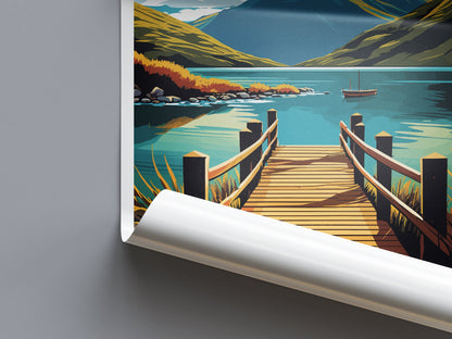 Nelson Lakes Travel Print Wall Art Nelson Lakes Wall Hanging Home Décor Nelson Lakes Gift Art Lovers New Zealand Art Lover Gift Print Art