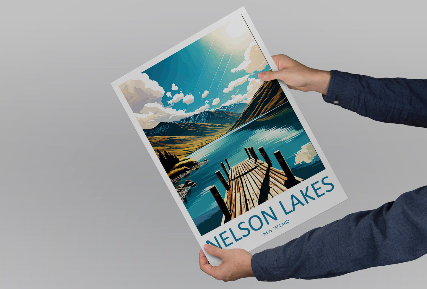 Nelson Lakes Travel Print Wall Art Nelson Lakes Wall Hanging Home Décor Nelson Lakes Gift Art Lovers New Zealand Art Lover Gift Print Art