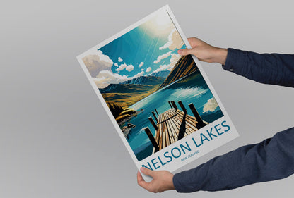 Nelson Lakes Travel Print Wall Art Nelson Lakes Wall Hanging Home Décor Nelson Lakes Gift Art Lovers New Zealand Art Lover Gift Print Art