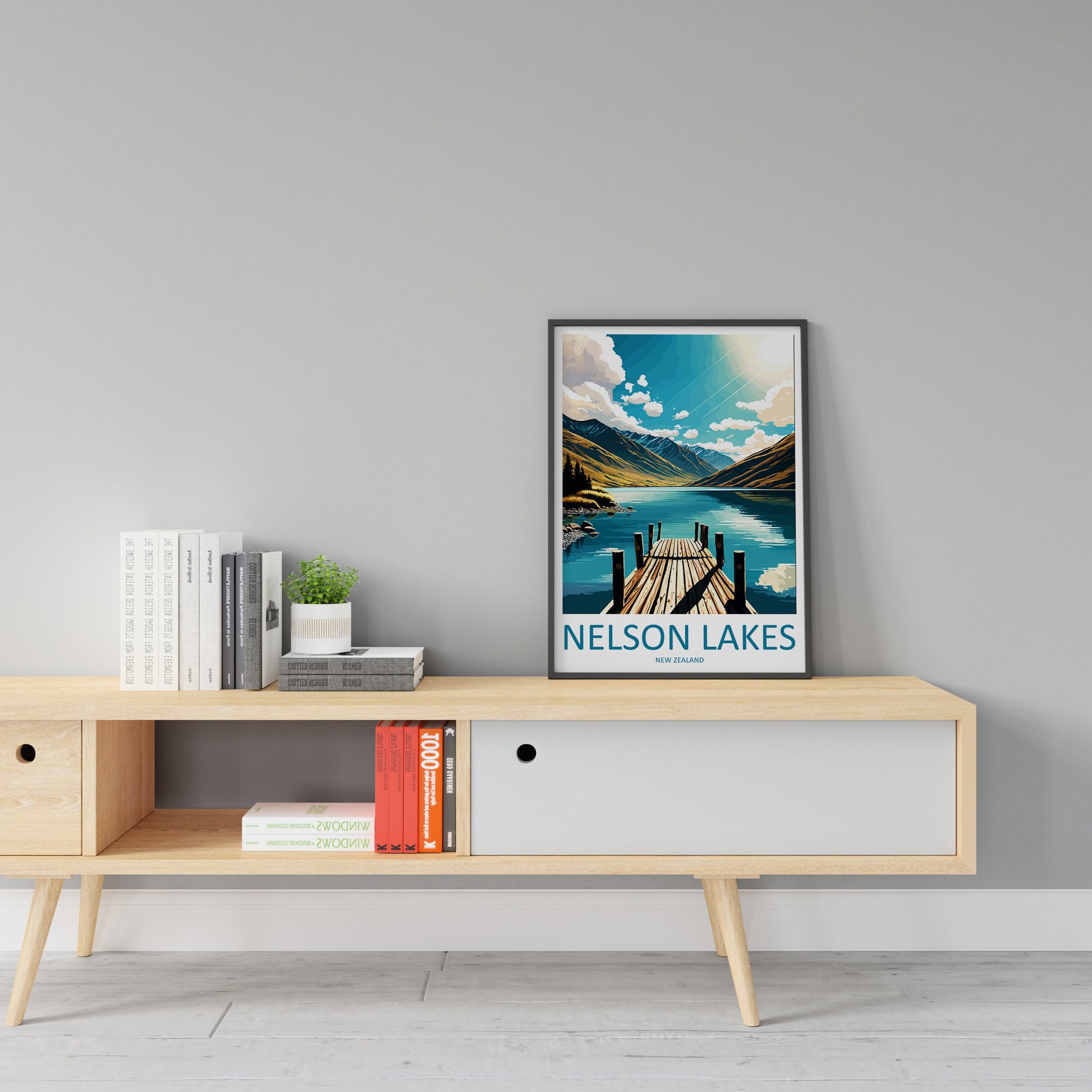 Nelson Lakes Travel Print Wall Art Nelson Lakes Wall Hanging Home Décor Nelson Lakes Gift Art Lovers New Zealand Art Lover Gift Print Art