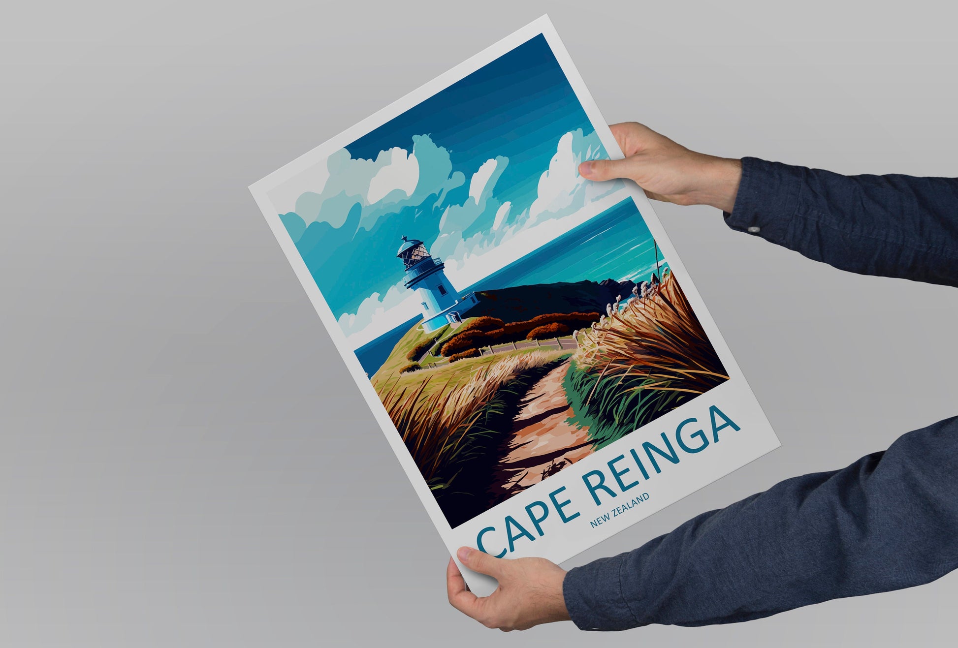 Cape Reinga Travel Print Wall Art Cape Reinga Wall Hanging Home Décor Cape Reinga Gift Art Lovers New Zealand Art Lover Gift Print Art