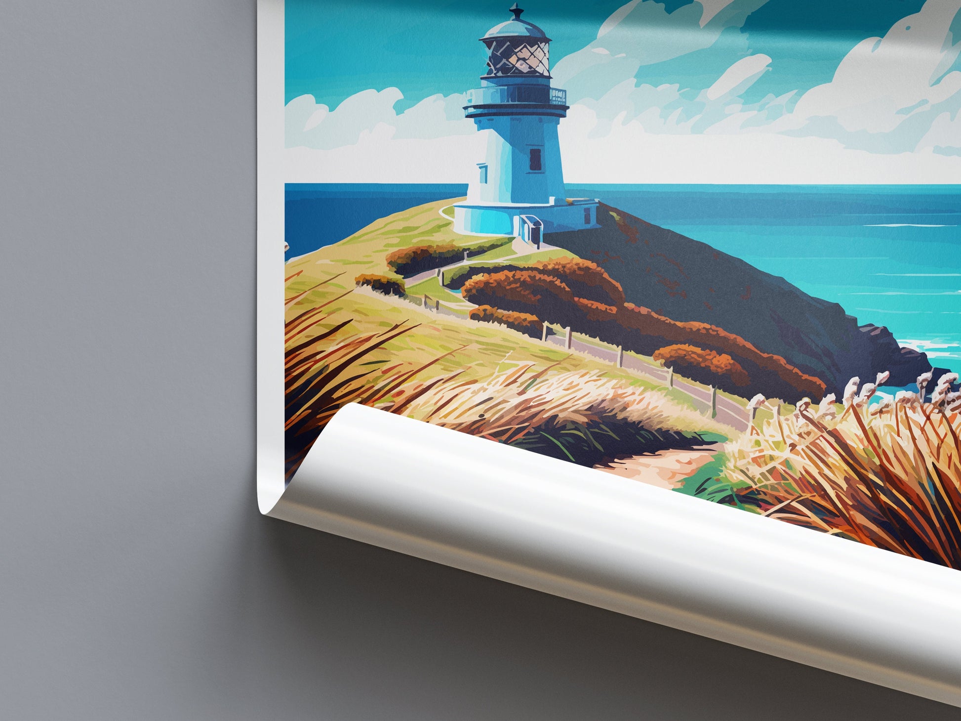 Cape Reinga Travel Print Wall Art Cape Reinga Wall Hanging Home Décor Cape Reinga Gift Art Lovers New Zealand Art Lover Gift Print Art