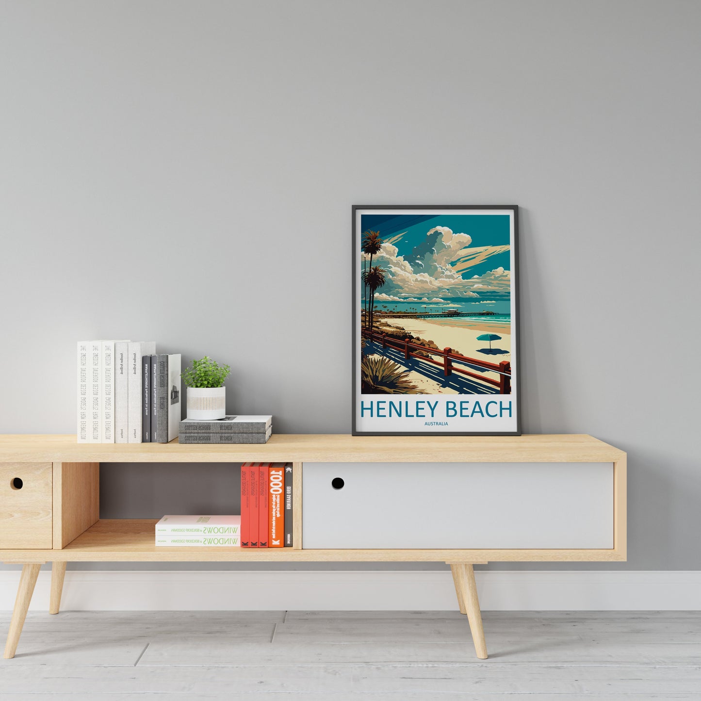 Henley Beach Travel Print Wall Art Henley Beach Wall Hanging Home Décor Henley Beach Gift Art Lovers Wall Art Australia Travel Print