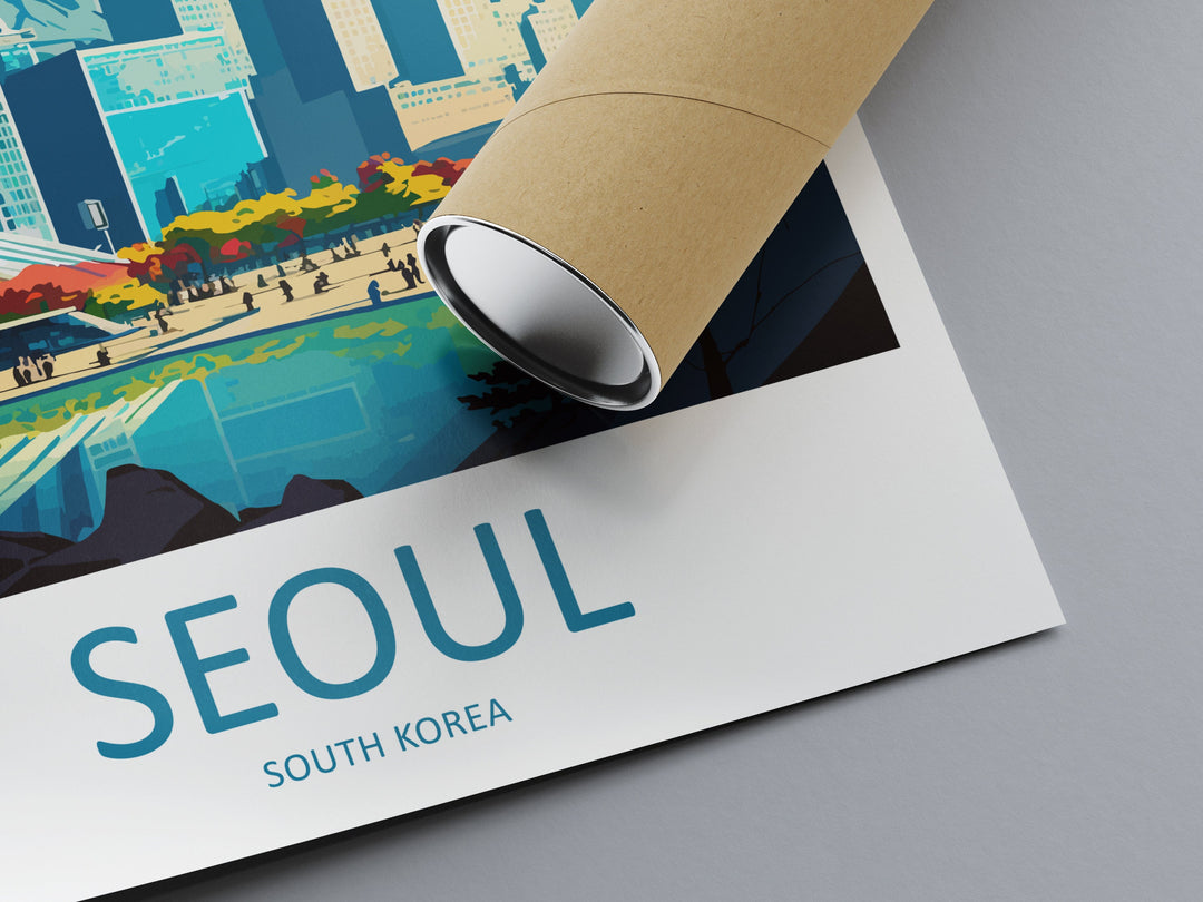Seoul Travel Print Wall Art Seoul Wall Hanging Home Décor Seoul Gift Art Lovers South Korea Art Lover Gift Seoul Wall Décor