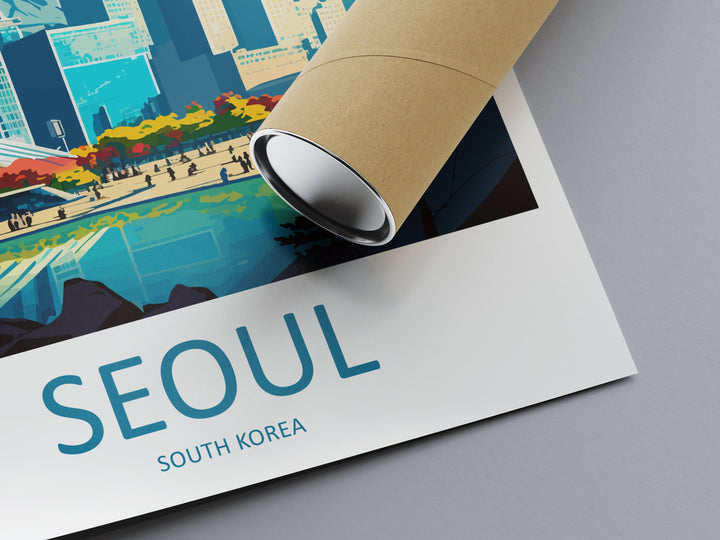 Seoul Travel Print Wall Art Seoul Wall Hanging Home Décor Seoul Gift Art Lovers South Korea Art Lover Gift Seoul Wall Décor