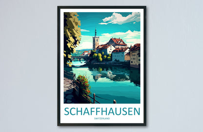Schaffhausen Travel Print Wall Art Schaffhausen Wall Hanging Home Décor Schaffhausen Gift Art Lovers Switzerland Art Lover Gift Schaffhausen
