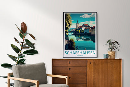Schaffhausen Travel Print Wall Art Schaffhausen Wall Hanging Home Décor Schaffhausen Gift Art Lovers Switzerland Art Lover Gift Schaffhausen