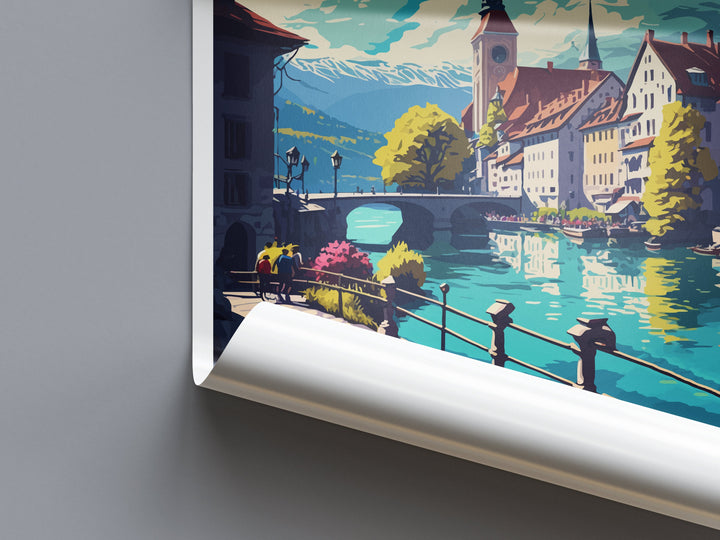 Thun Travel Print Wall Art Thun Wall Hanging Home Décor Thun Gift Art Lovers Switzerland Art Lover Gift Thun Travel Art