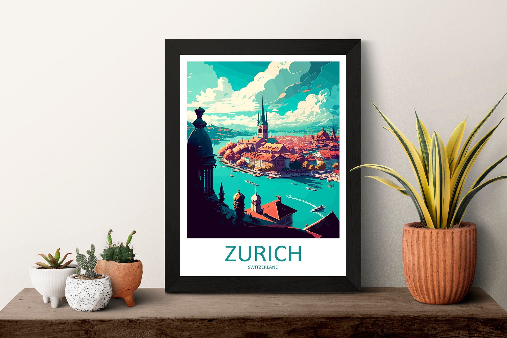 Zurich Travel Print Wall Art Zurich Wall Hanging Home Décor Zurich Gift Art Lovers Switzerland Art Lover Gift Zurich Travel Art