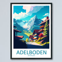 Adelboden Travel Print Wall Art Adelboden Wall Hanging Home Décor Adelboden Gift Art Lovers Switzerland Art Lover Gift Adelboden Travel Art