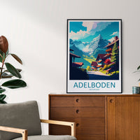 Adelboden Travel Print Wall Art Adelboden Wall Hanging Home Décor Adelboden Gift Art Lovers Switzerland Art Lover Gift Adelboden Travel Art