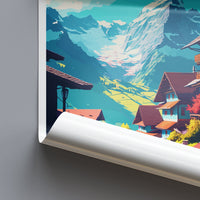 Adelboden Travel Print Wall Art Adelboden Wall Hanging Home Décor Adelboden Gift Art Lovers Switzerland Art Lover Gift Adelboden Travel Art
