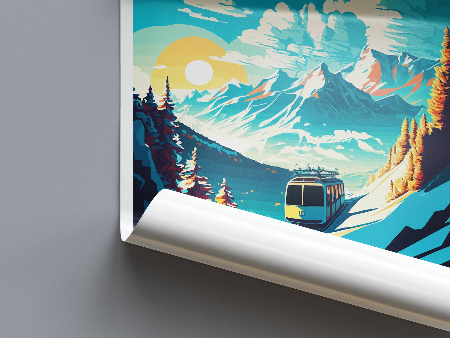 Laax Travel Print Wall Art Laax Wall Hanging Home Décor Laax Gift Art Lovers Switzerland Art Lover Gift Laax Travel Art