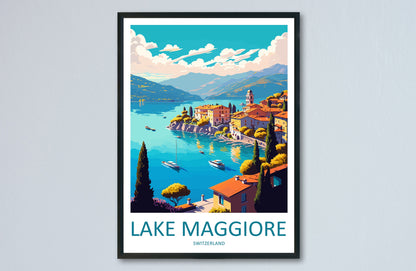 Lake Maggiore Travel Print Wall Art Lake Maggiore Wall Hanging Home Décor Lake Maggiore Gift Art Lovers Switzerland Art Lover Gift Lake Art