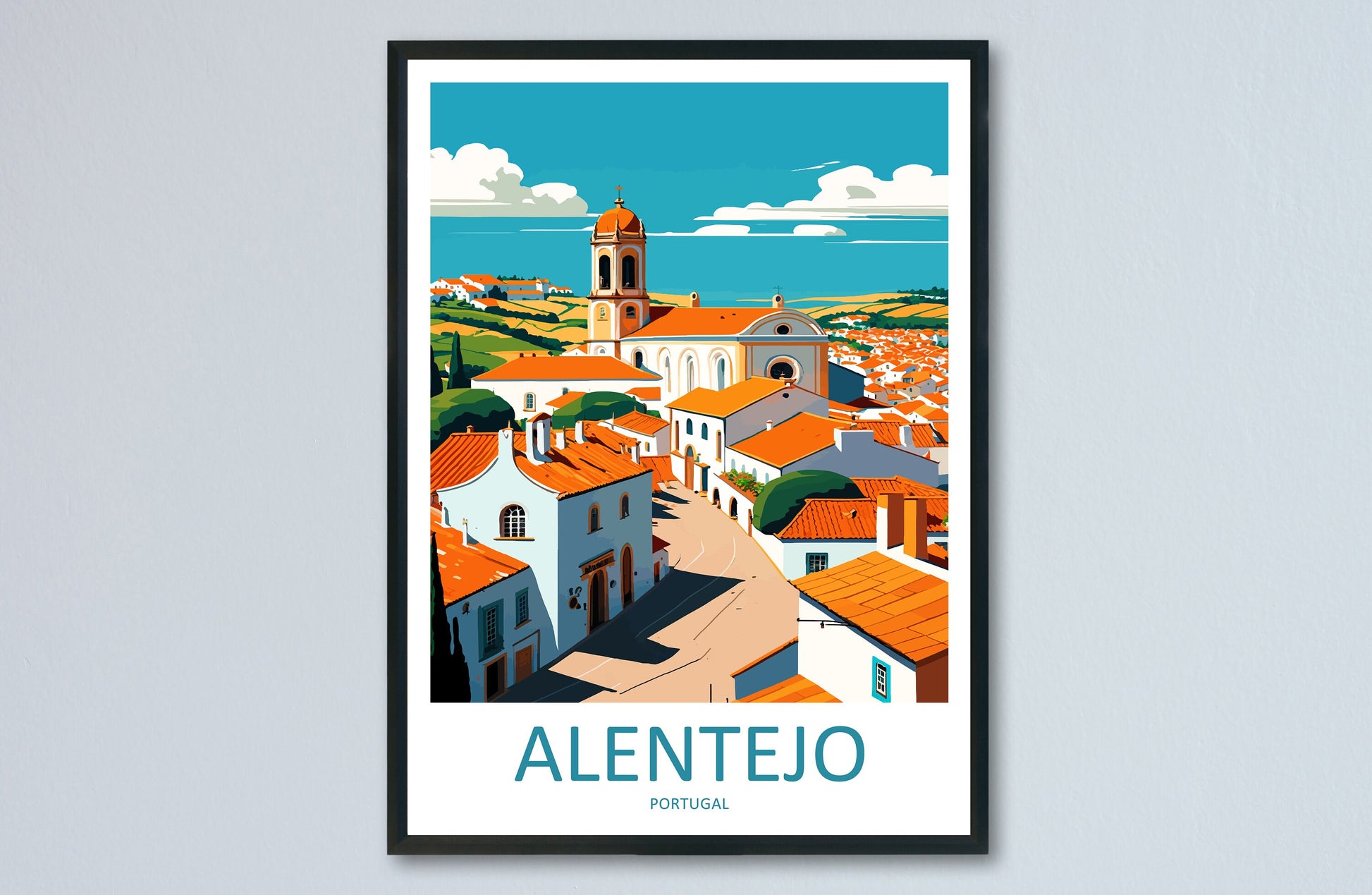 Alentejo Travel Print Wall Art Alentejo Wall Hanging Home Décor Alentejo Gift Art Lovers Portugal Art Lover Gift Alentejo Wall Décor