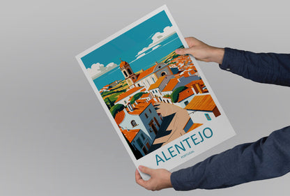 Alentejo Travel Print Wall Art Alentejo Wall Hanging Home Décor Alentejo Gift Art Lovers Portugal Art Lover Gift Alentejo Wall Décor