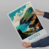 Azores Travel Print Wall Art Azores Wall Hanging Home Décor Azores Gift Art Lovers Portugal Art Lover Gift Azores Wall Décor Print