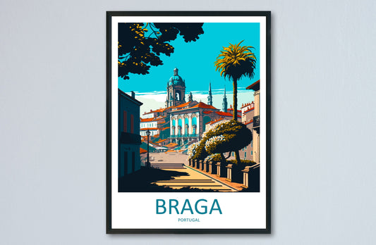 Braga Travel Print Wall Art Braga Wall Hanging Home Décor Braga Gift Art Lovers Portugal Art Lover Gift Braga Wall Décor Print