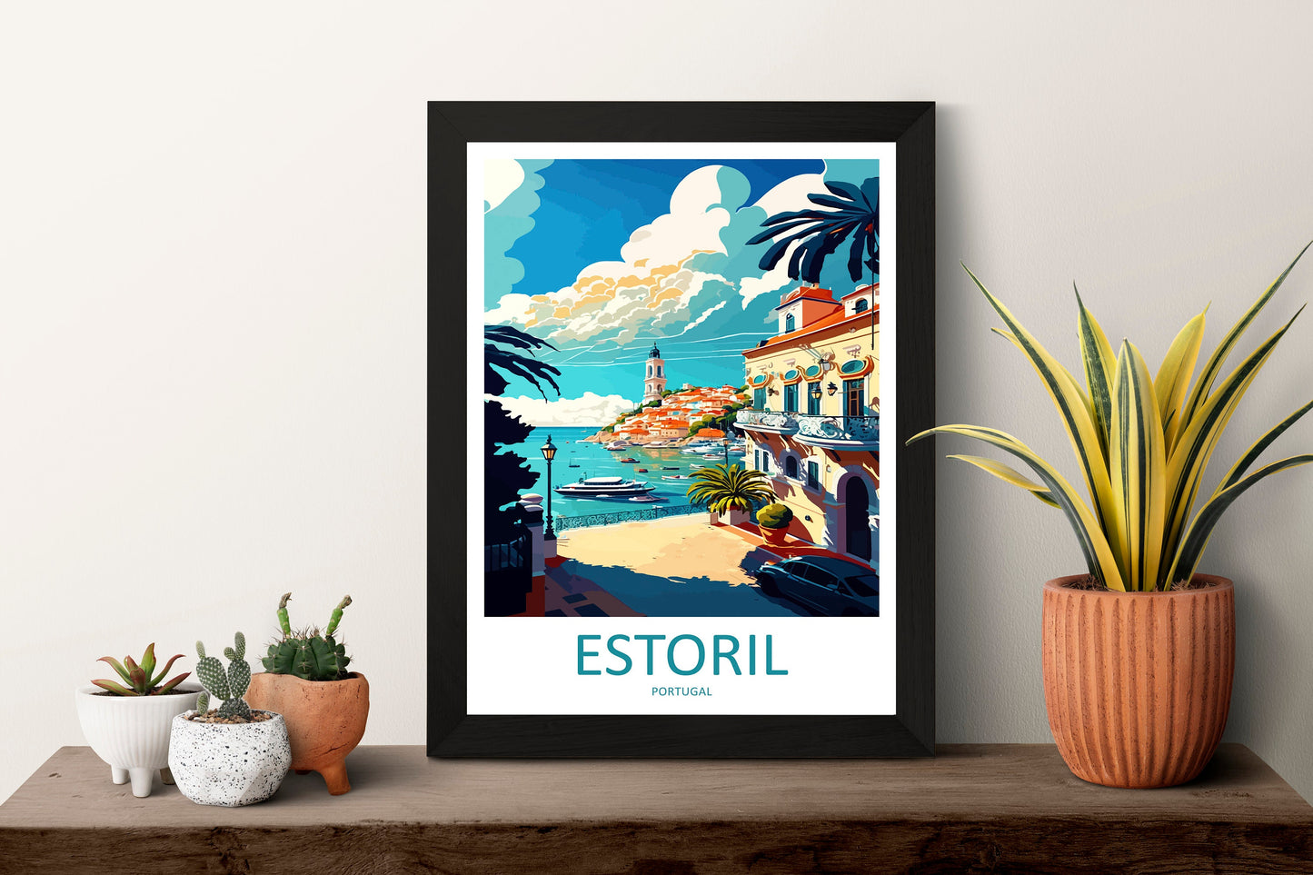 Estoril Travel Print Wall Art Estoril Wall Hanging Home Décor Estoril Gift Art Lovers Portugal Art Lover Gift Estoril Wall Décor