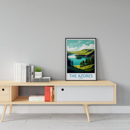 The Azores Travel Print Wall Art The Azores Wall Hanging Home Décor The Azores Gift Art Lovers Portugal Art Lover Gift The Azores Wall Décor