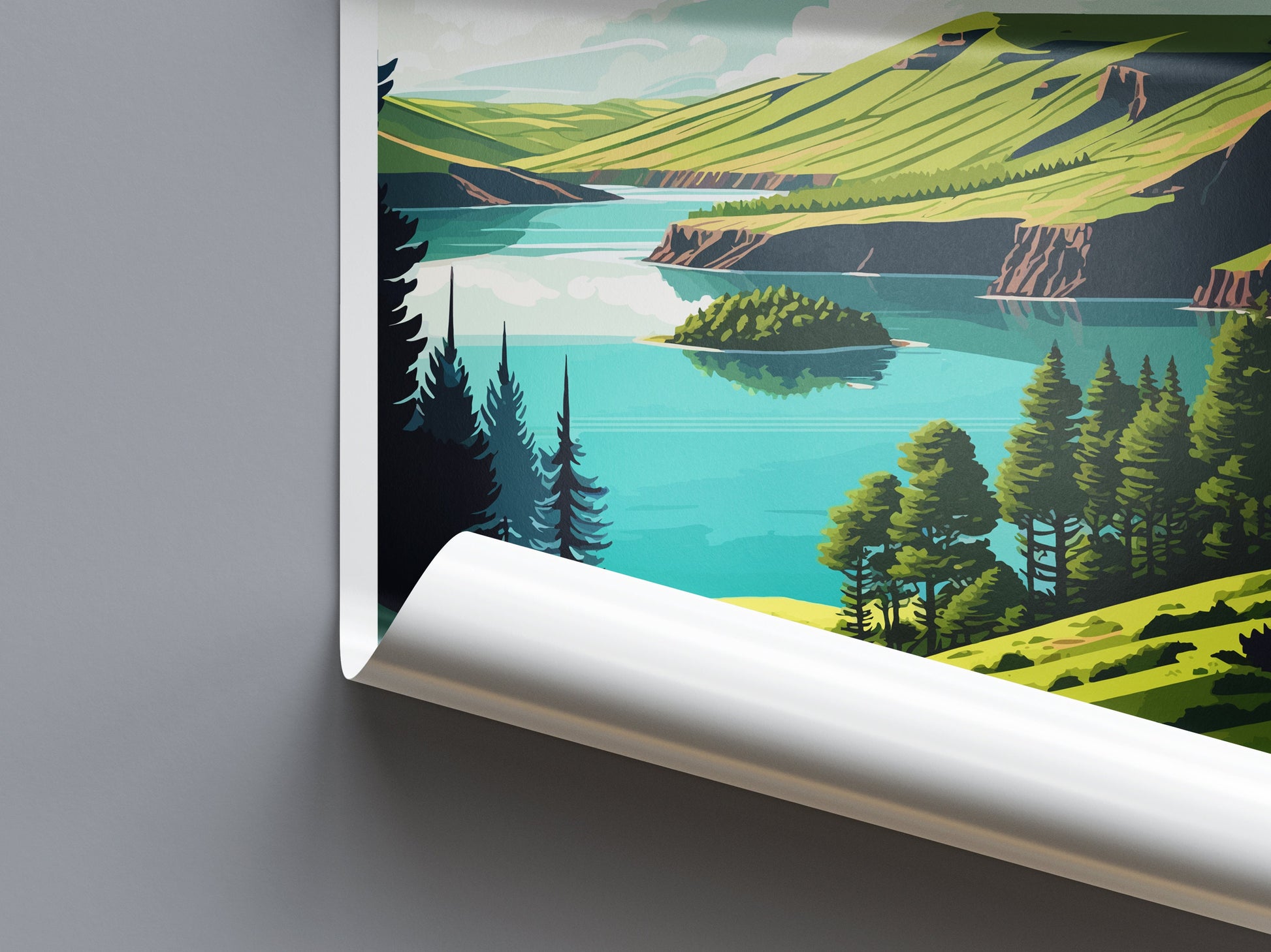 The Azores Travel Print Wall Art The Azores Wall Hanging Home Décor The Azores Gift Art Lovers Portugal Art Lover Gift The Azores Wall Décor