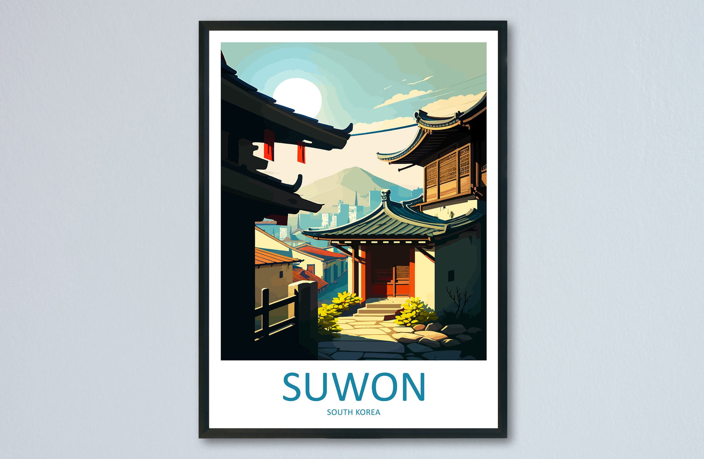 Suwon Travel Print Wall Art Suwon Wall Hanging Home Décor Suwon Gift Art Lovers South Korea Art Lover Gift Suwon Wall Décor