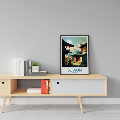 Suwon Travel Print Wall Art Suwon Wall Hanging Home Décor Suwon Gift Art Lovers South Korea Art Lover Gift Suwon Wall Décor