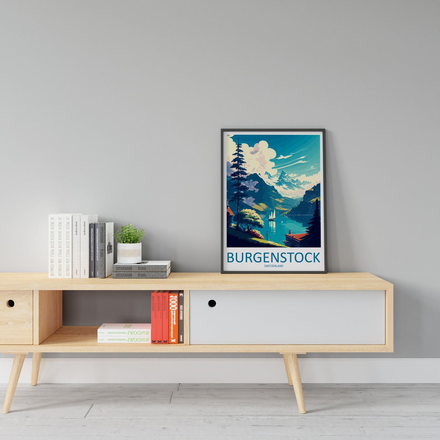 Burgenstock Travel Print Wall Art Burgenstock Wall Hanging Home Décor Burgenstock Gift Art Lovers Switzerland Art Lover Gift Burgenstock