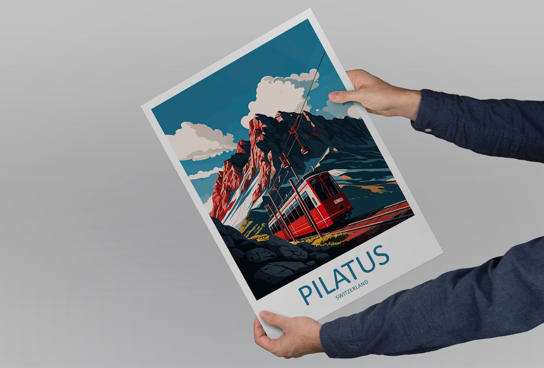Pilatus Travel Print Wall Art Pilatus Wall Hanging Home Décor Pilatus Gift Art Lovers Switzerland Art Lover Gift Pilatus Travel Art
