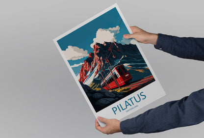 Pilatus Travel Print Wall Art Pilatus Wall Hanging Home Décor Pilatus Gift Art Lovers Switzerland Art Lover Gift Pilatus Travel Art