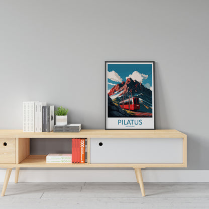 Pilatus Travel Print Wall Art Pilatus Wall Hanging Home Décor Pilatus Gift Art Lovers Switzerland Art Lover Gift Pilatus Travel Art