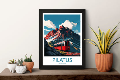 Pilatus Travel Print Wall Art Pilatus Wall Hanging Home Décor Pilatus Gift Art Lovers Switzerland Art Lover Gift Pilatus Travel Art