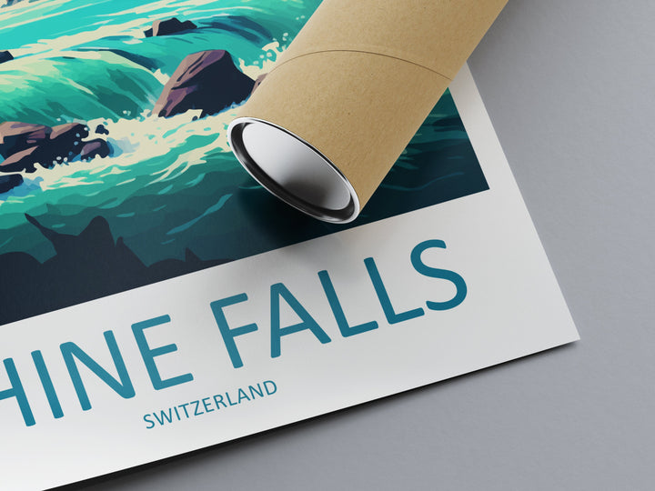 Rhine Falls Travel Print Wall Art Rhine Falls Wall Hanging Home Décor Rhine Falls Gift Art Lovers Switzerland Art Lover Gift Rhine Falls