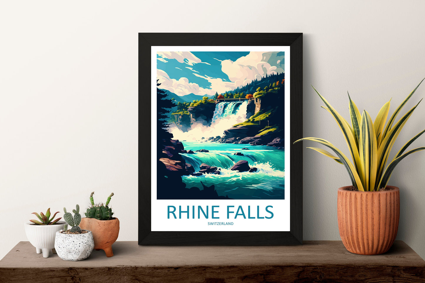 Rhine Falls Travel Print Wall Art Rhine Falls Wall Hanging Home Décor Rhine Falls Gift Art Lovers Switzerland Art Lover Gift Rhine Falls