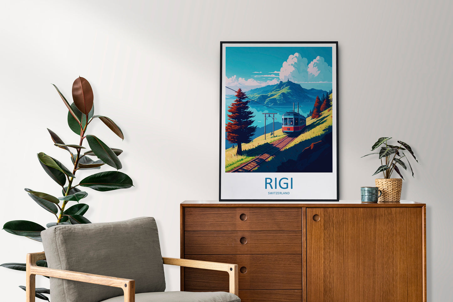 Rigi Travel Print Wall Art Rigi Wall Hanging Home Décor Rigi Gift Art Lovers Switzerland Art Lover Gift Rigi Travel Art Wall Gift
