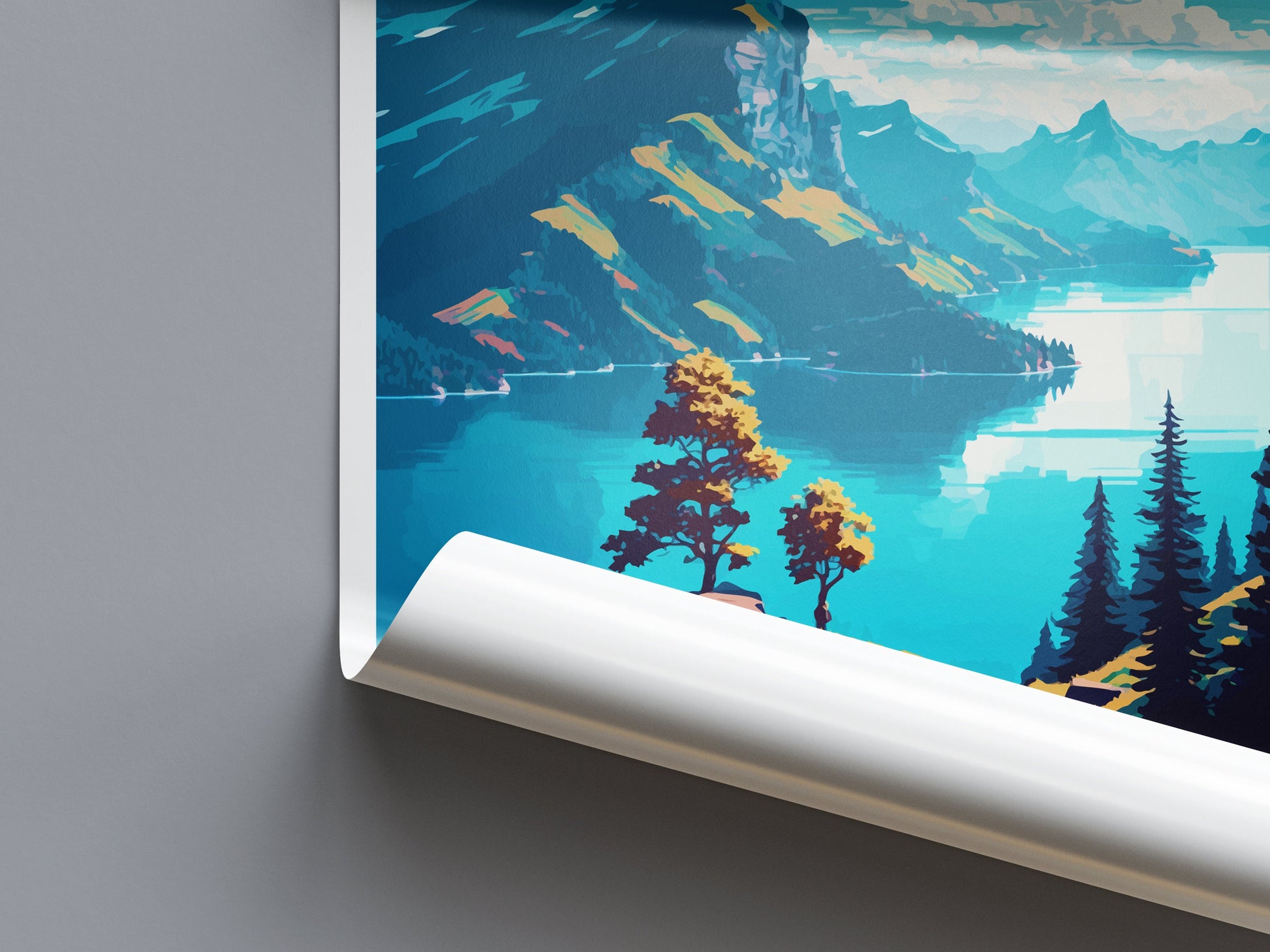 Rigi Travel Print Wall Art Rigi Wall Hanging Home Décor Rigi Gift Art Lovers Switzerland Art Lover Gift Rigi Travel Art Wall Gift