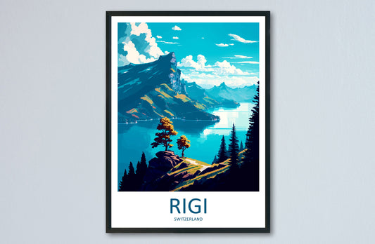Rigi Travel Print Wall Art Rigi Wall Hanging Home Décor Rigi Gift Art Lovers Switzerland Art Lover Gift Rigi Travel Art Wall Gift