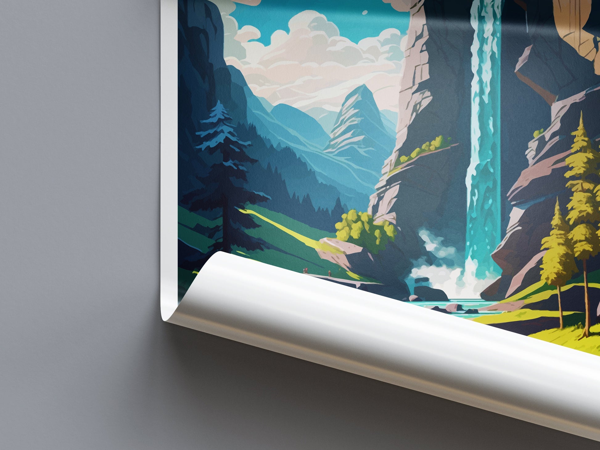 Trummelbach Falls Travel Print Wall Art Trummelbach Falls Wall Hanging Home Décor Trummelbach Falls Gift Art Lovers Switzerland Art Lover