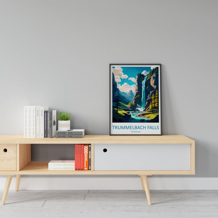 Trummelbach Falls Travel Print Wall Art Trummelbach Falls Wall Hanging Home Décor Trummelbach Falls Gift Art Lovers Switzerland Art Lover