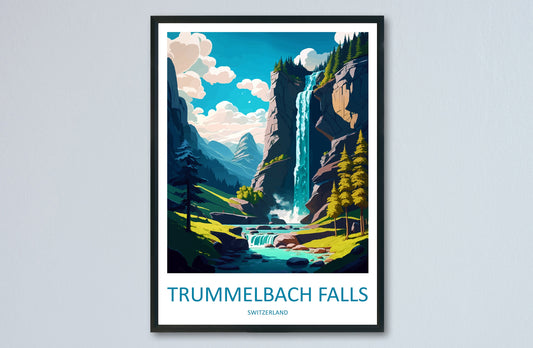 Trummelbach Falls Travel Print Wall Art Trummelbach Falls Wall Hanging Home Décor Trummelbach Falls Gift Art Lovers Switzerland Art Lover