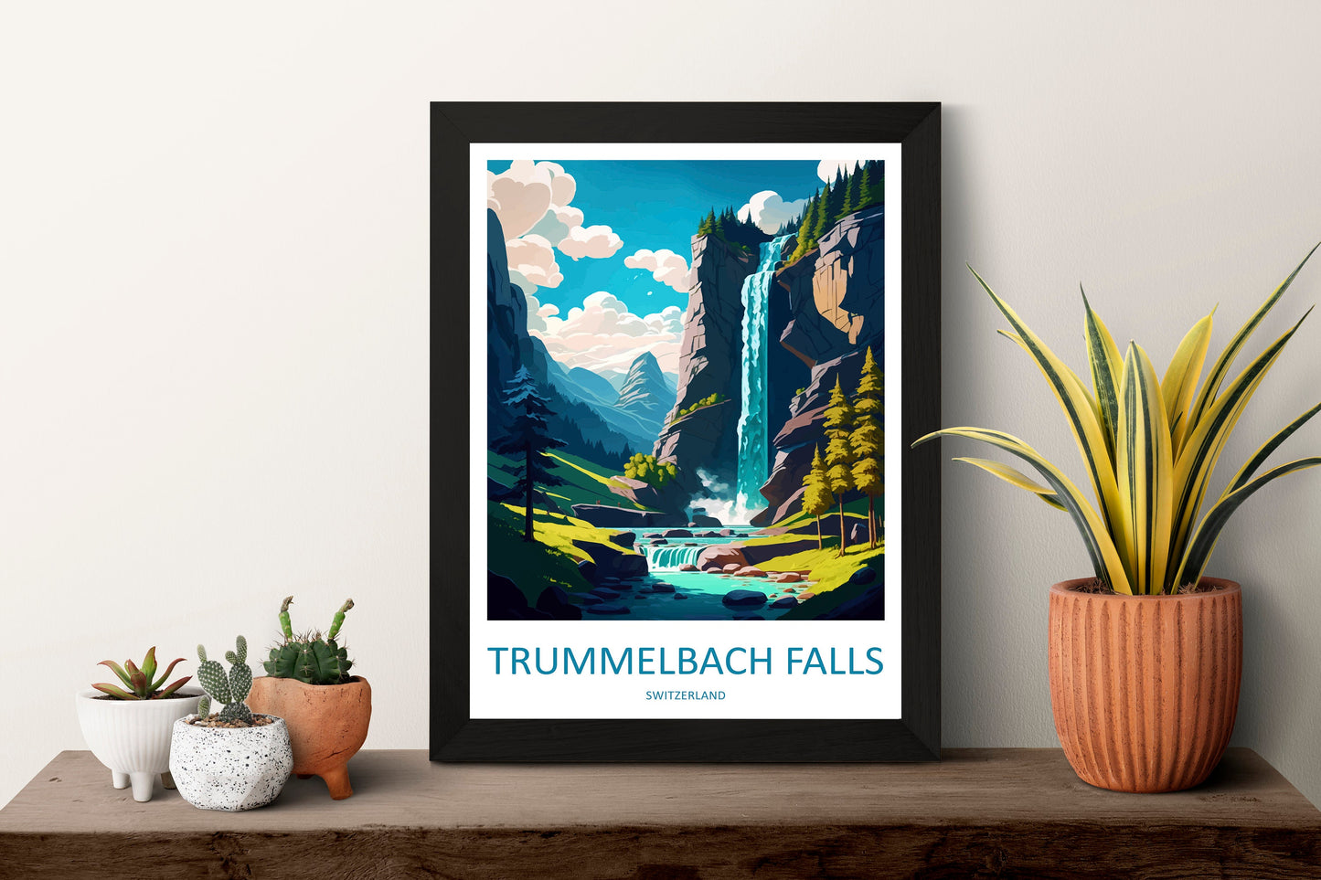 Trummelbach Falls Travel Print Wall Art Trummelbach Falls Wall Hanging Home Décor Trummelbach Falls Gift Art Lovers Switzerland Art Lover