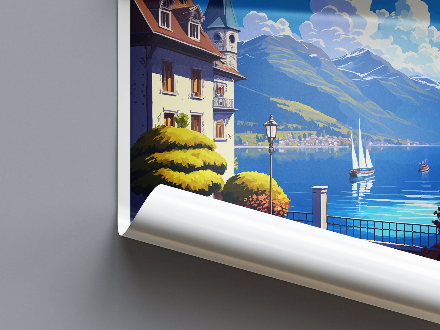 Vevey Travel Print Wall Art Vevey Wall Hanging Home Décor Vevey Gift Art Lovers Switzerland Art Lover Gift Vevey Travel Art Wall Gift