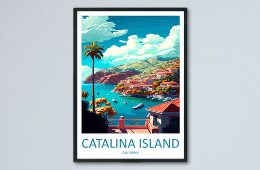Catalina Island Travel Print Wall Art Catalina Island Wall Hanging Home Décor Catalina Island Gift Art Lovers California Art Lover Gift