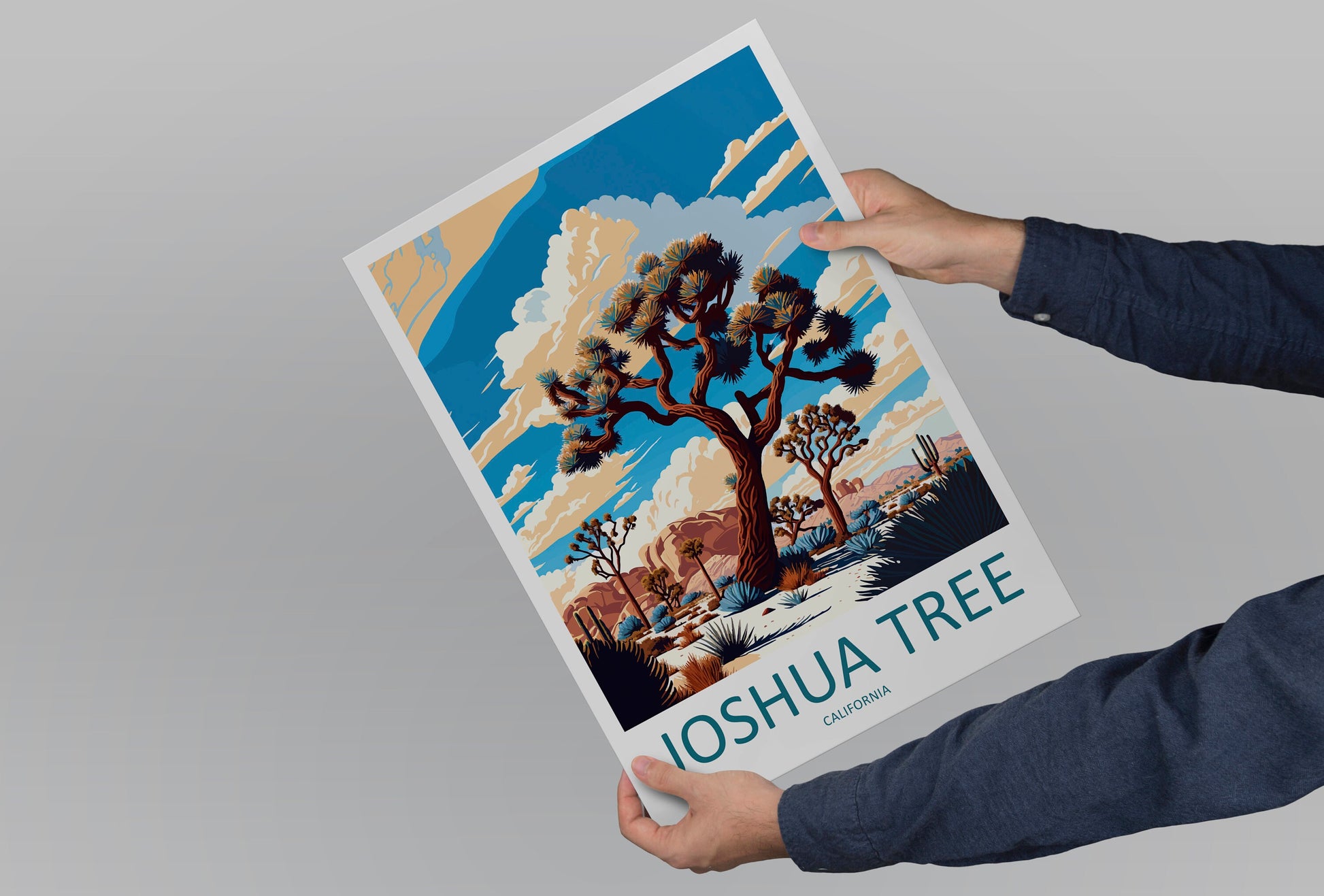 Joshua Tree National Park Travel Print Wall Art Joshua Tree Wall Hanging Home Décor Joshua Tree Gift Art Lovers California Art Lover Gift